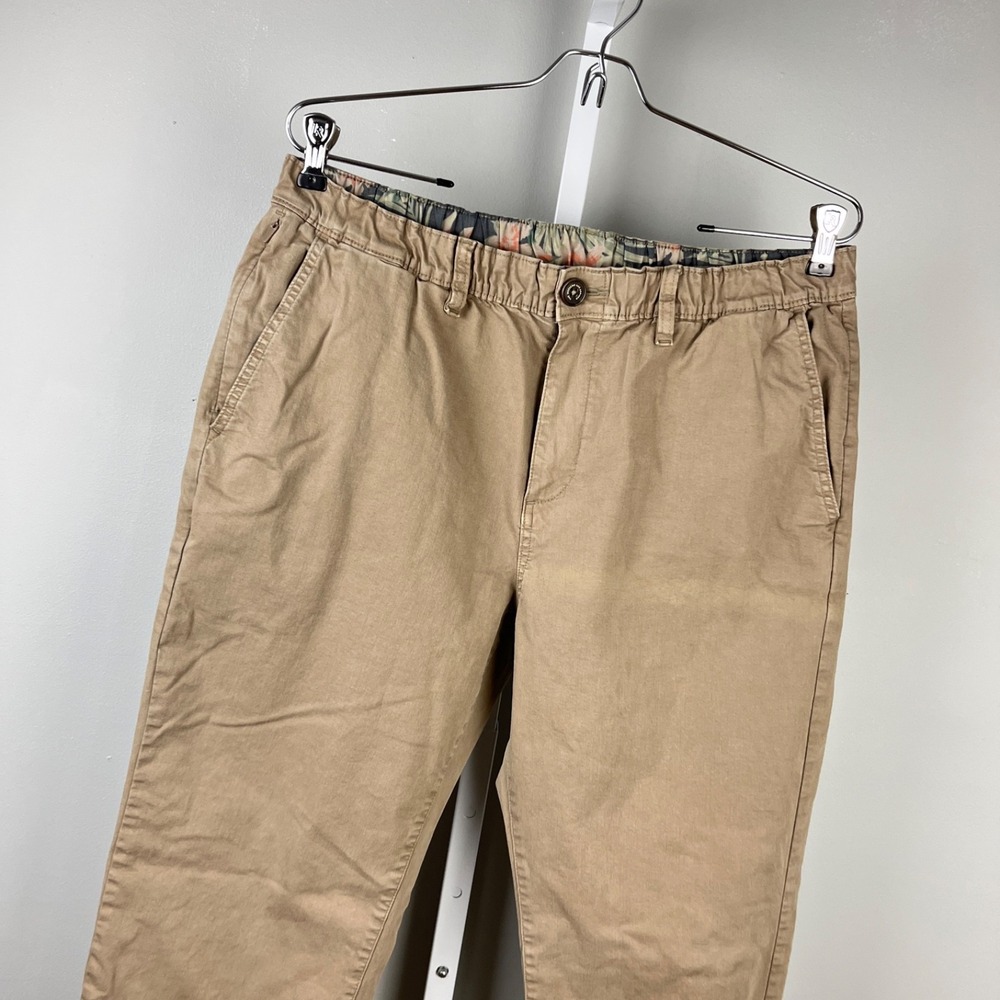 Chubbies Originals Chino Pants Mens L Tan Brown Stretch Cotton Preppy Classic